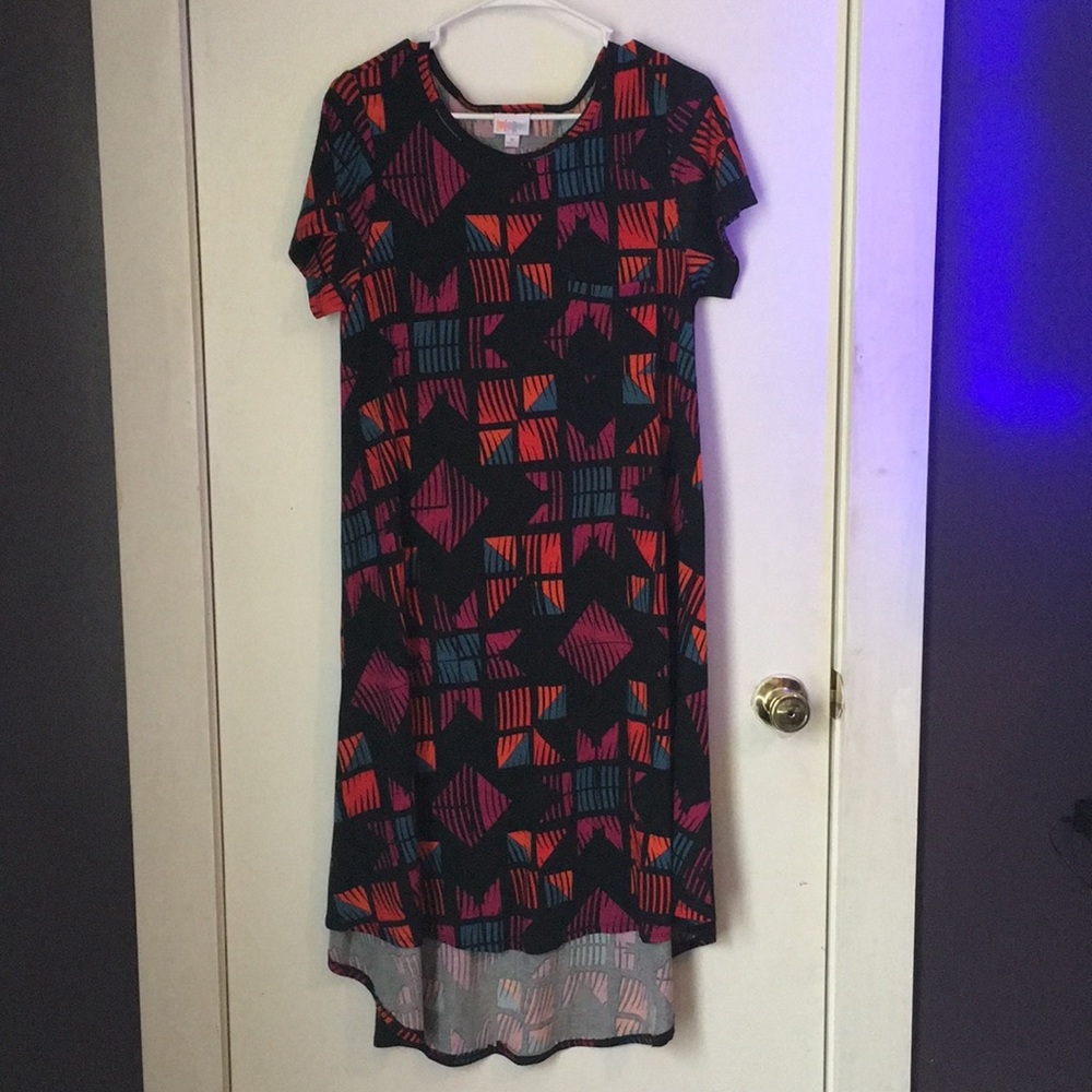 Colorful LulaRoe Carly with Black background